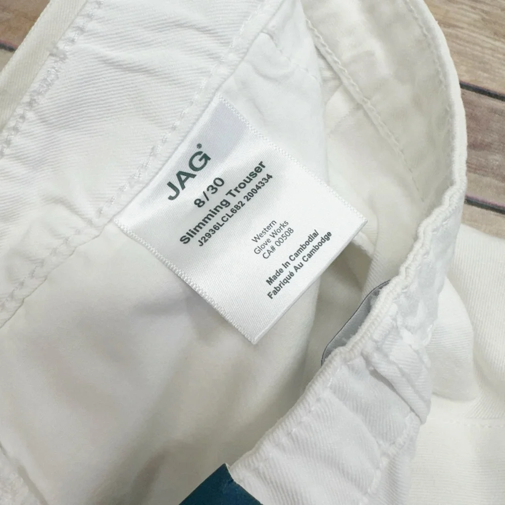 JAG Women's Slimming Trouser Pants white size 8 - Picture 7 of 7